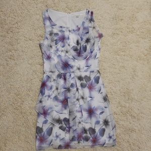 NWOT Ruffled Floral Chiffon Sleeveless Day Dress